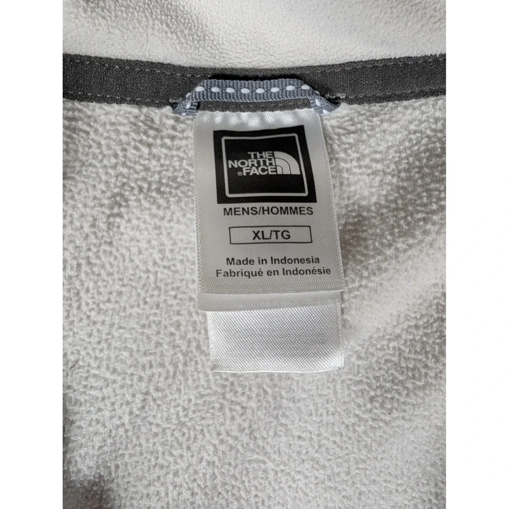 The North Face Mens Quarter Zip Fleece Pullover Grey Colorblock TKA 100 XL